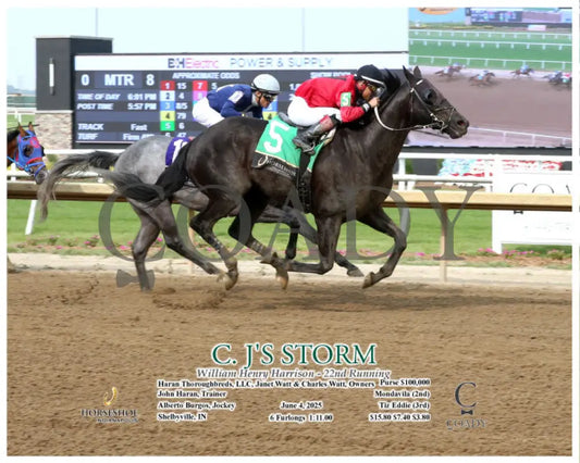 C. J'S STORM - William Henry Harrison - 22nd Running - 06-04-25 - R08 - IND - Action - Coady Media - Kurtis Coady Photography