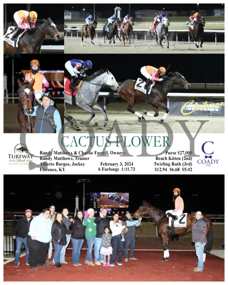 Cactus Flower - 02-03-24 R04 Tp Turfway Park