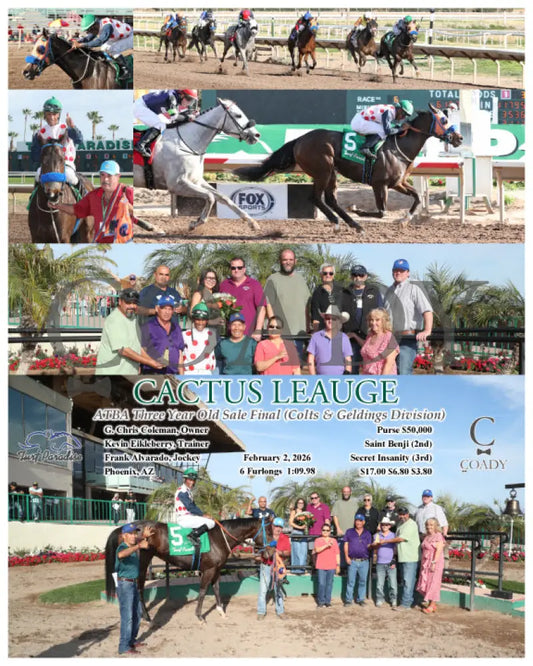 CACTUS LEAUGE - ATBA Three Year Old Sale Final (Colts & Geldings Division) - 02-02-26 - R06 - TUP - Coady Media - Kurtis Coady Photography