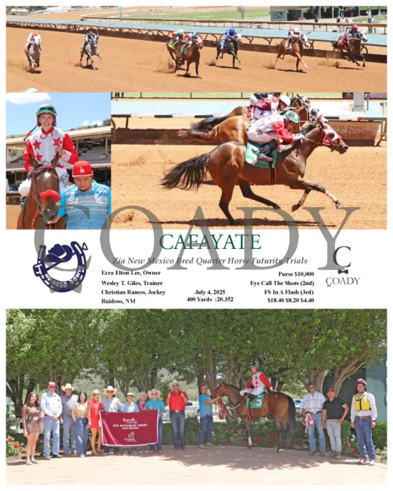 CAFAYATE - Zia New Mexico Bred Quarter Horse Futurity Trials - 07-04-25 - R04 - RUI Ruidoso Downs