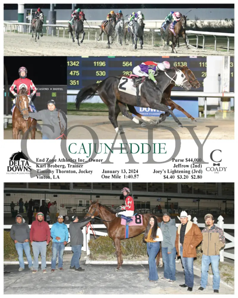 Cajun Eddie - 01-13-24 R07 Ded Delta Downs