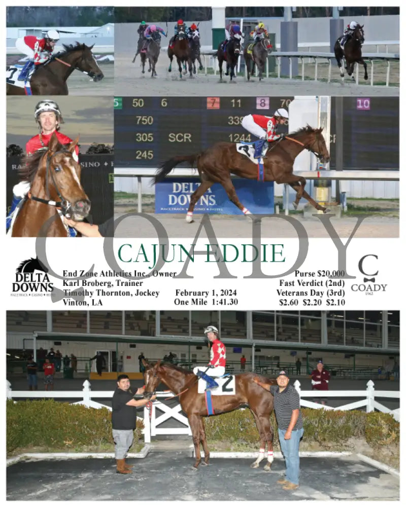 Cajun Eddie - 02-01-24 R02 Ded Delta Downs