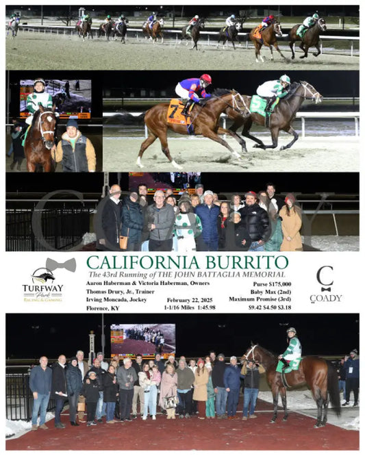 CALIFORNIA BURRITO - The 43rd Running of THE JOHN BATTAGLIA MEMORIAL - 02-22-25 - R07 - TP - Coady Media - Kurtis Coady Photography