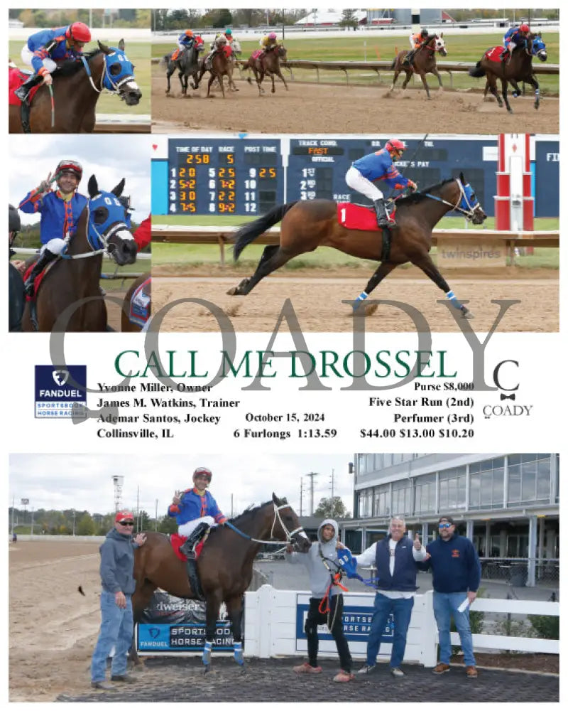 Call Me Drossel - 10-15-24 R05 Fan Fanduel Sportsbook Horse Racing