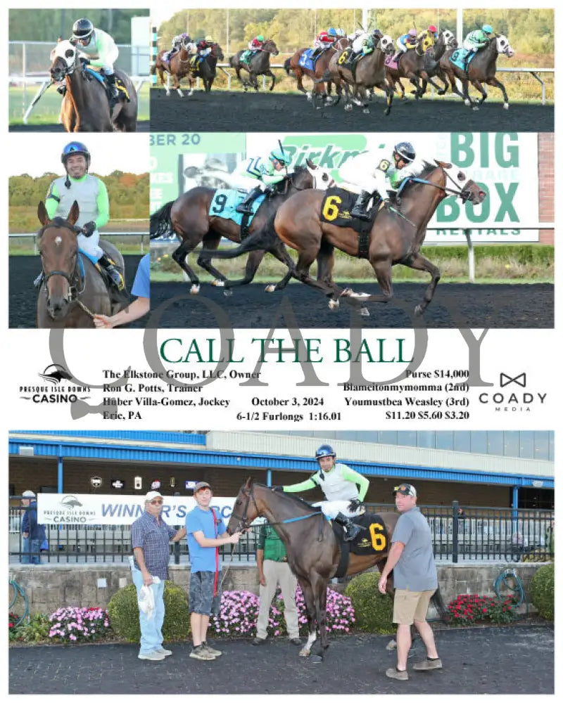 Call The Ball - 10-03-24 R08 Pid Presque Isle Downs