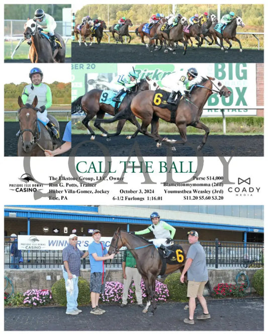 Call The Ball - 10-03-24 R08 Pid Presque Isle Downs