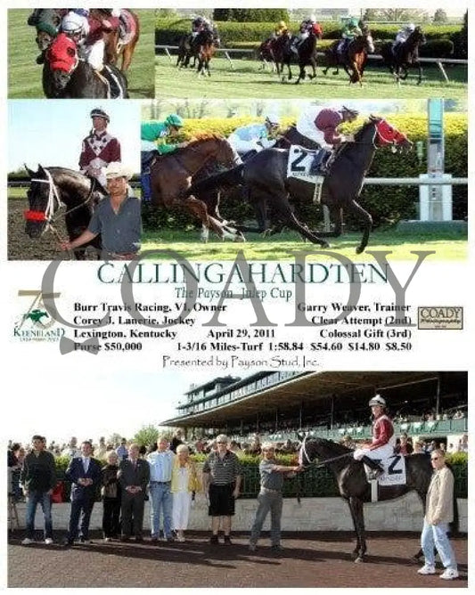 Callingahardten - 042911 Race 10 Keeneland