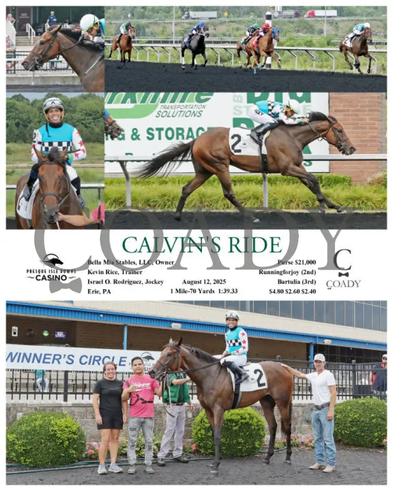 CALVIN’S RIDE - 08-12-25 - R04 - PID Presque Isle Downs