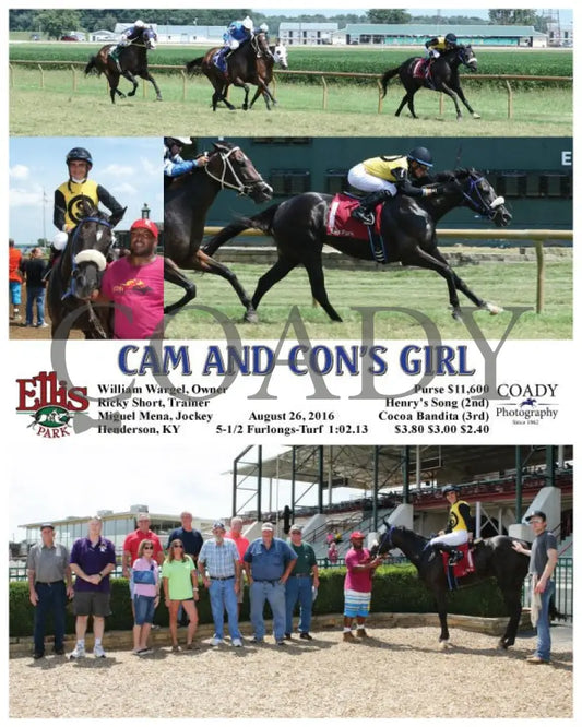 Cam And Con’s Girl - 082616 Race 01 Elp Ellis Park