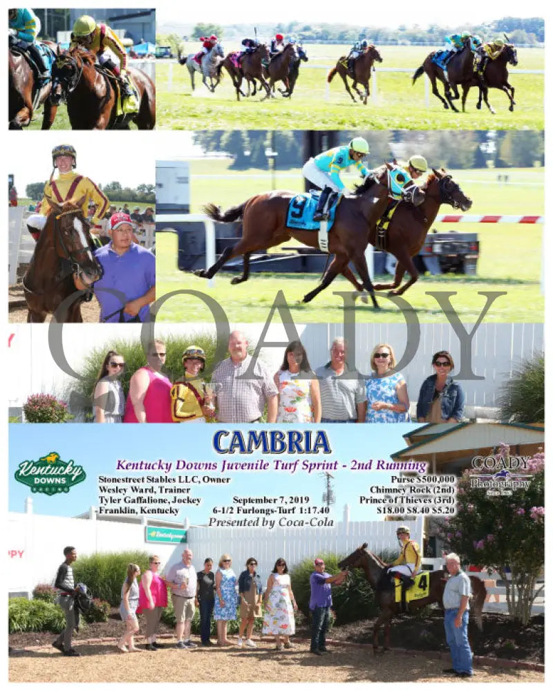 Cambria - Kentucky Downs Juvenile Turf Sprint 2Nd Running 09-07-19 R06 Kd