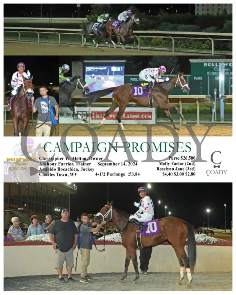 Campaign Promises - 09-14-24 R05 Ct Hollywood Casino At Charles Town Races