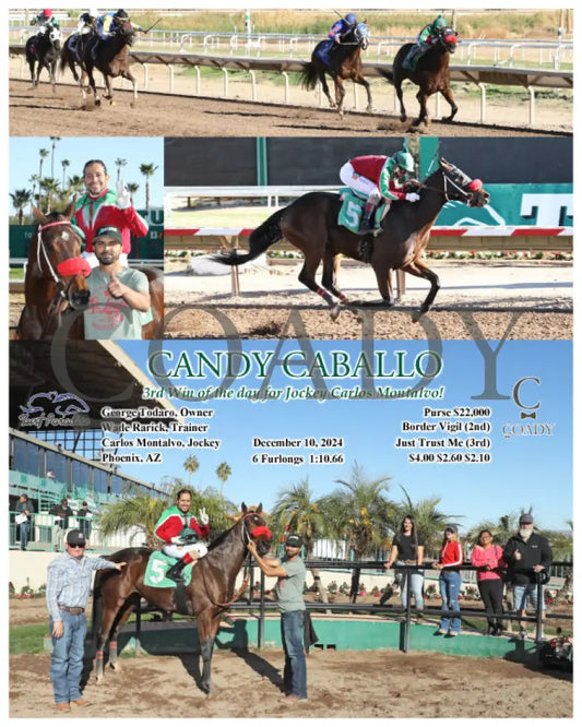 Candy Caballo - 3Rd Win Of The Day For Jockey Carlos Montalvo! 12-10-24 R06 Tup Turf Paradise
