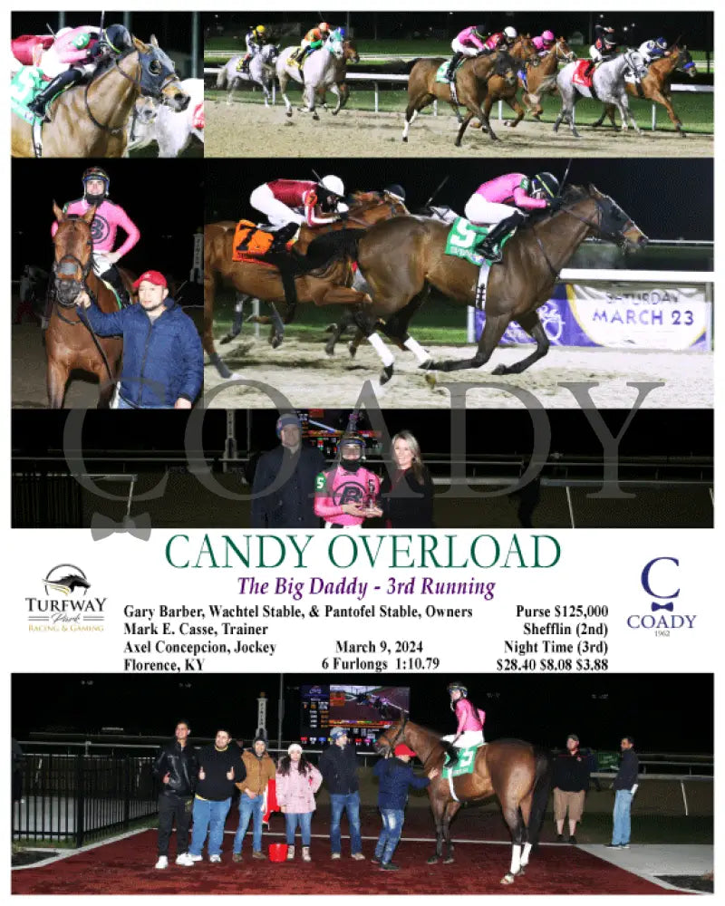 Candy Overload - The Big Daddy 3Rd Running 03 - 09 - 24 R07 Tp Turfway Park