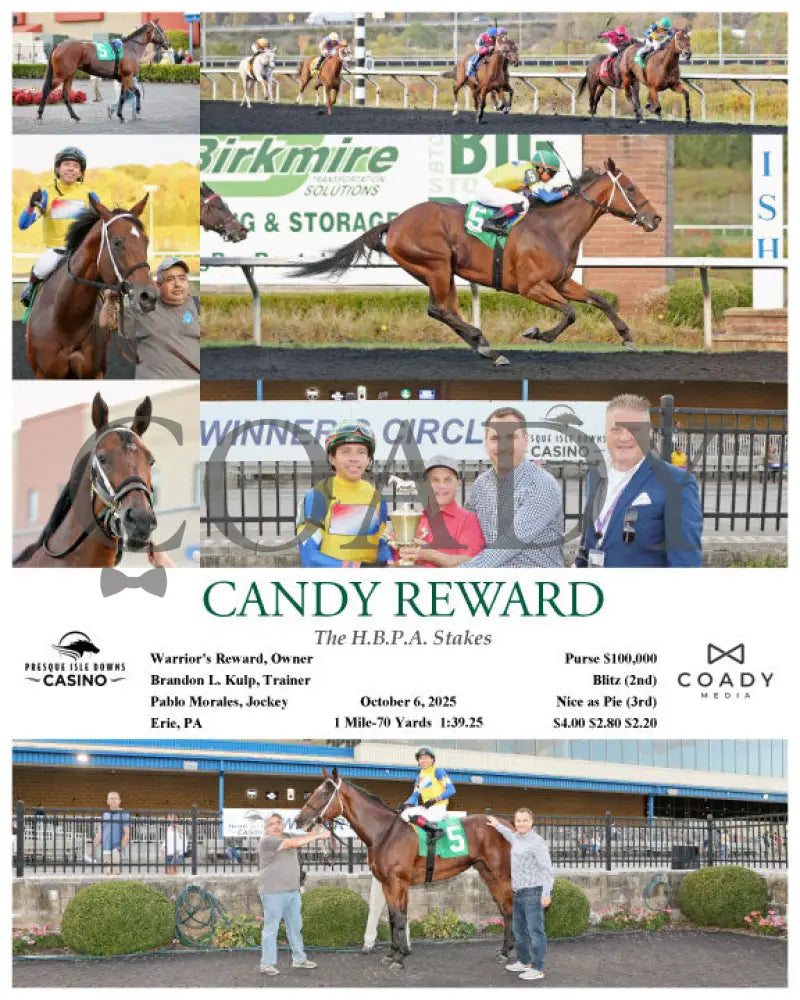 CANDY REWARD - The H.B.P.A. Stakes - 10-06-25 - R07 - PID - Coady Media - Kurtis Coady Photography