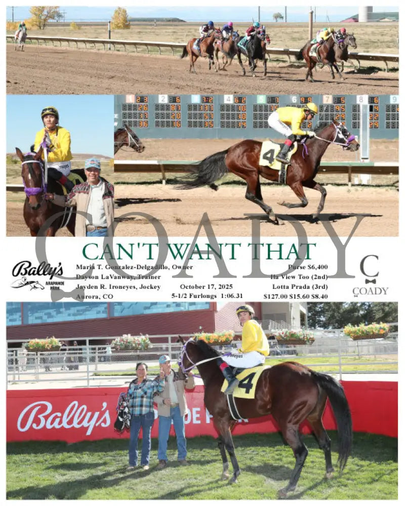 CAN’T WANT THAT - 10-17-25 - R05 - ARP Arapahoe Park