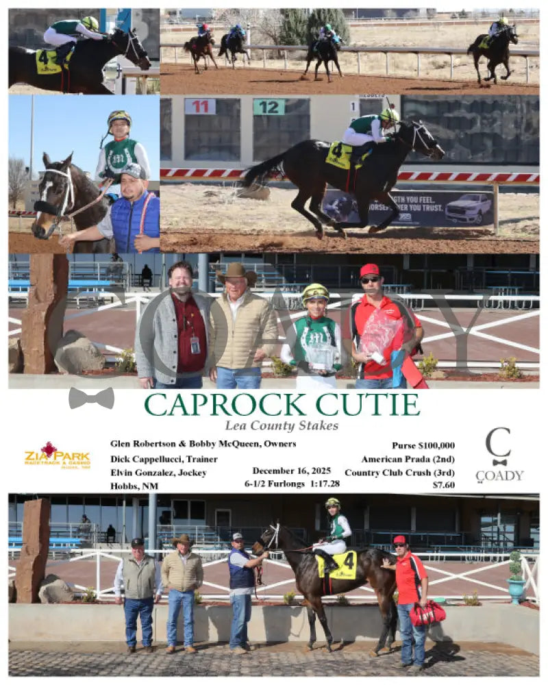 CAPROCK CUTIE - Lea County Stakes - 12-16-25 - R01 - ZIA - Coady Media - Kurtis Coady Photography