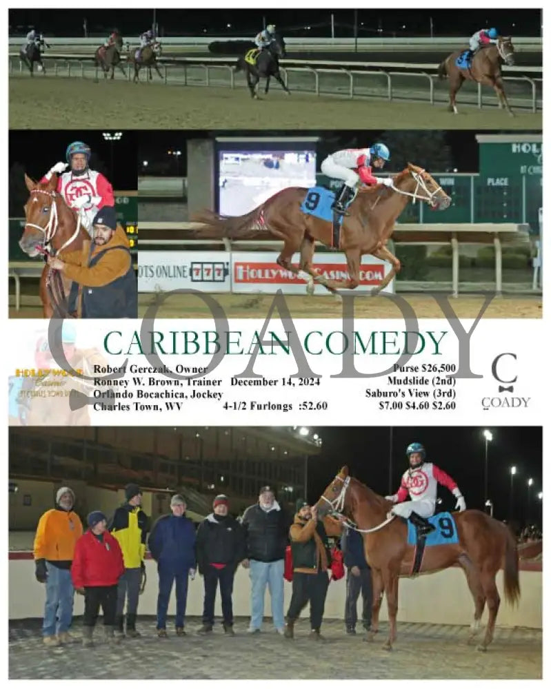 Caribbean Comedy - 12-14-24 R07 Ct Hollywood Casino At Charles Town Races