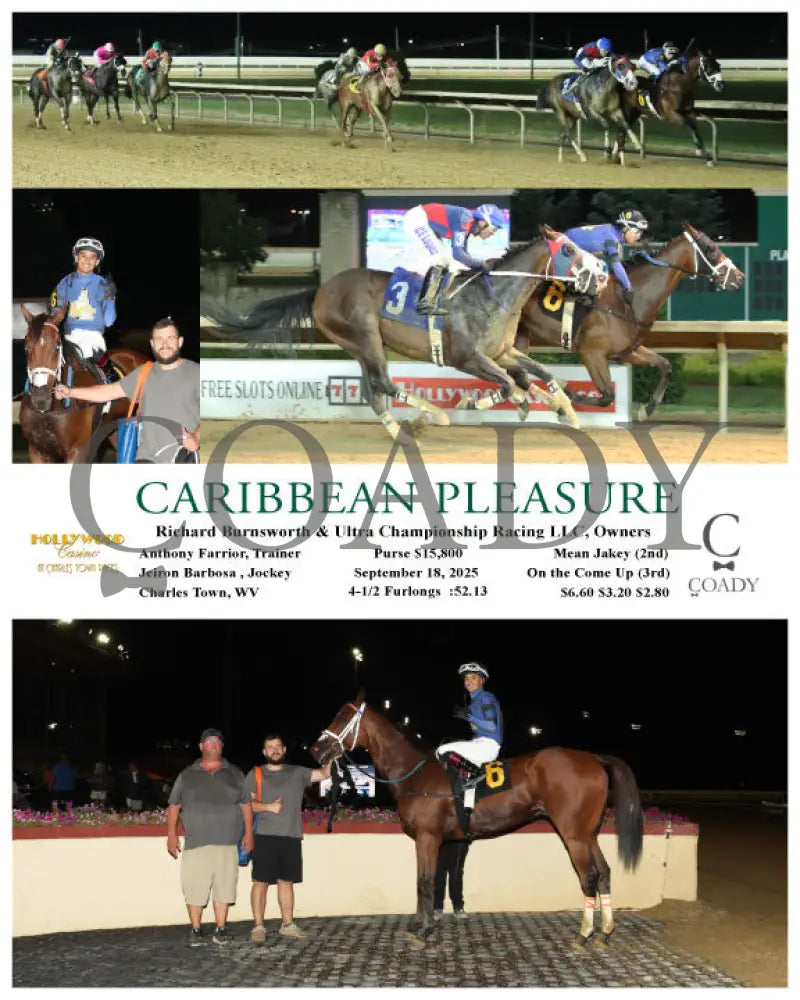 CARIBBEAN PLEASURE - 09-18-25 - R05 - CT Hollywood Casino at Charles Town Races