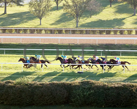 Carl Spackler - 100524 Race 10 Kee The Coolmore Turf Mile G1 Aerial Backstretch 01 Keeneland
