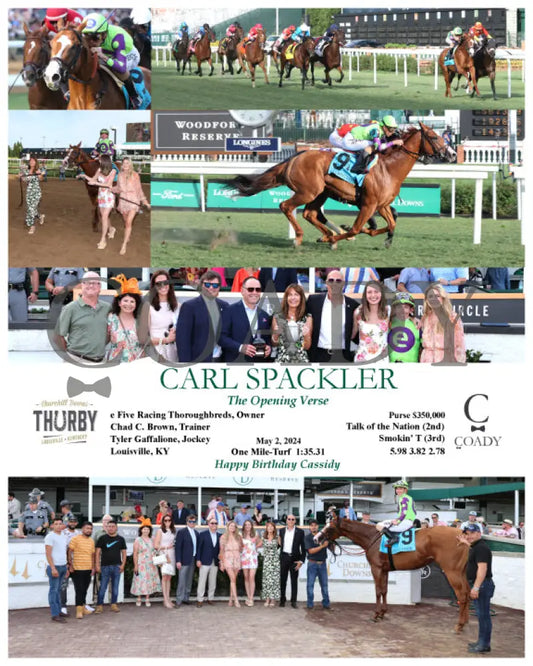 Carl Spackler - The Opening Verse 05-02-24 R11 Cd Churchill Downs