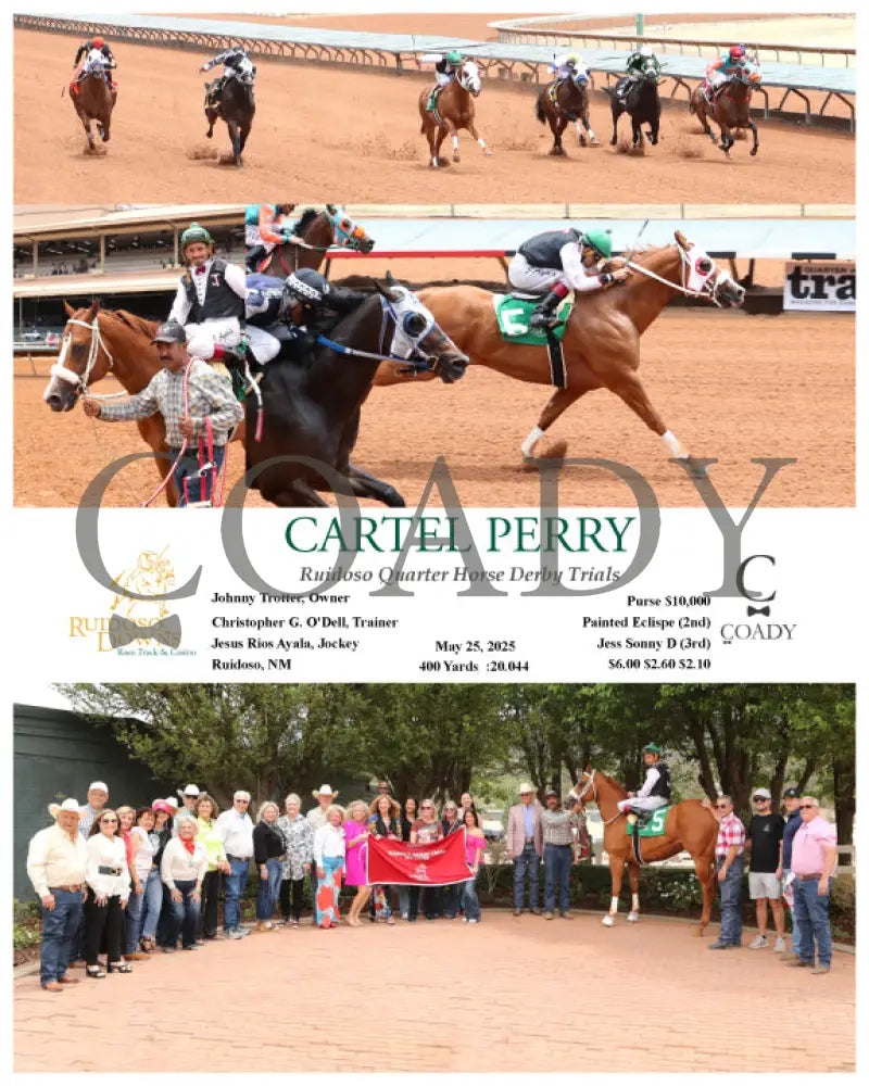 CARTEL PERRY - Ruidoso Quarter Horse Derby Trials - 05-25-25 - R01 - RUI Ruidoso Downs
