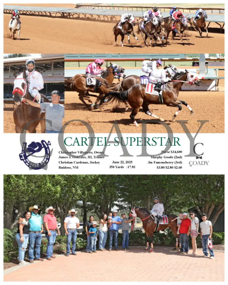 CARTEL SUPERSTAR - 06-22-25 - R08 - RUI Ruidoso Downs