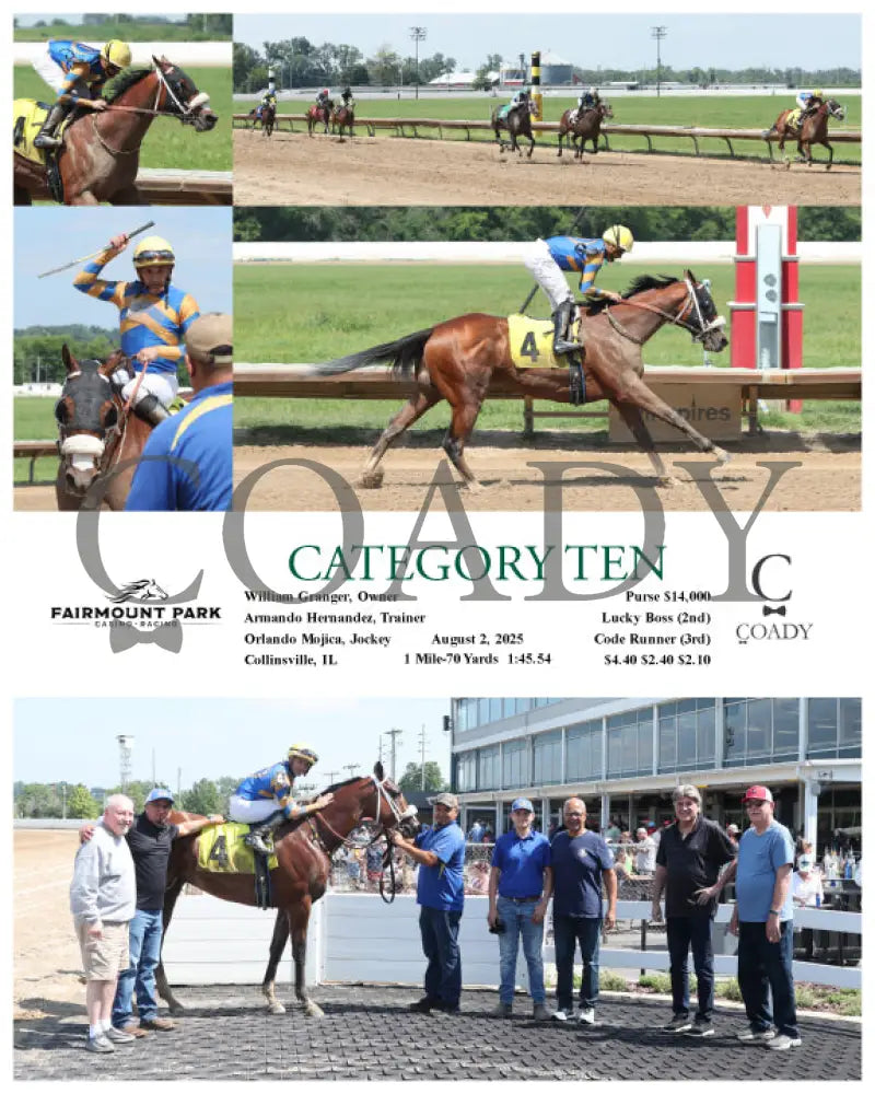 CATEGORY TEN - 08-02-25 - R04 - FP Fanduel Sportsbook Horse Racing