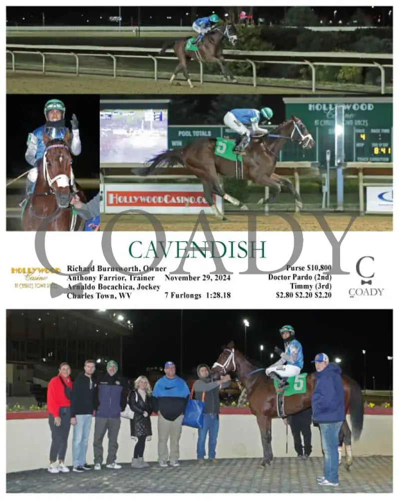 Cavendish - 11-29-24 R04 Ct Hollywood Casino At Charles Town Races