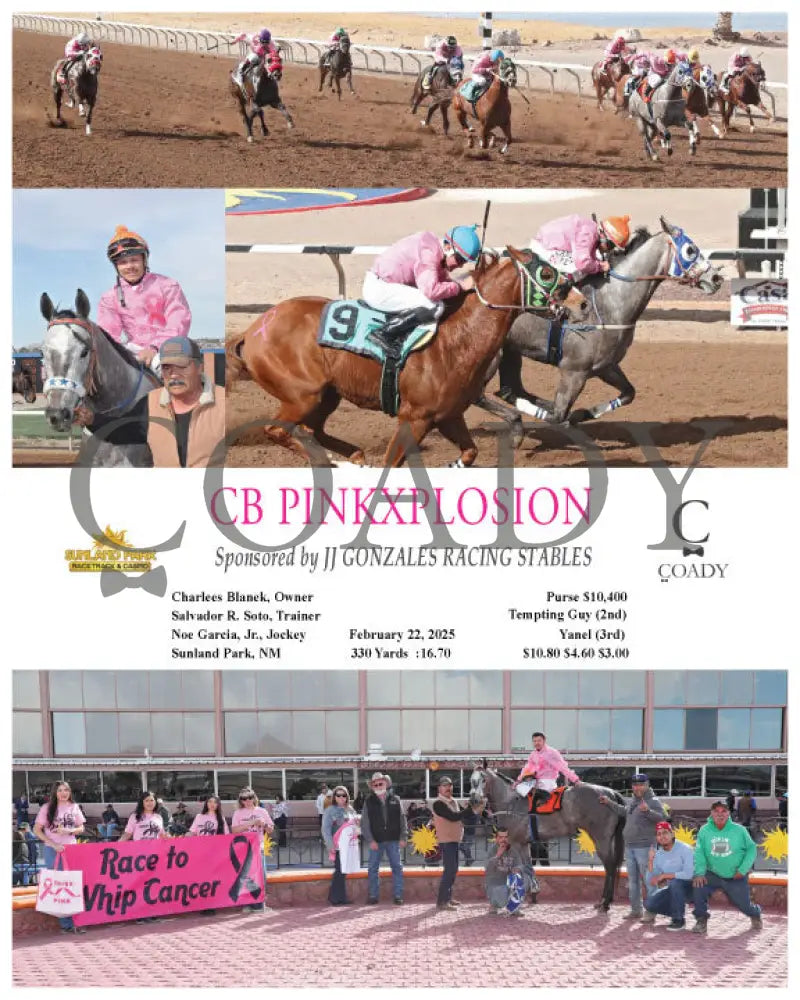 CB PINKXPLOSION - Sponsored by JJ GONZALES RACING STABLES - 02-22-25 - R06 - SUN Turfway Park