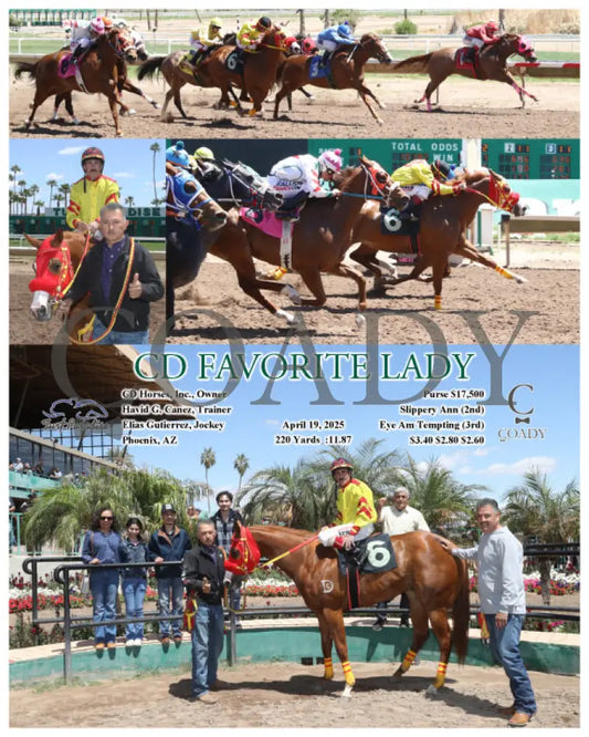 CD FAVORITE LADY - 04-19-25 - R01 - TUP Turf Paradise
