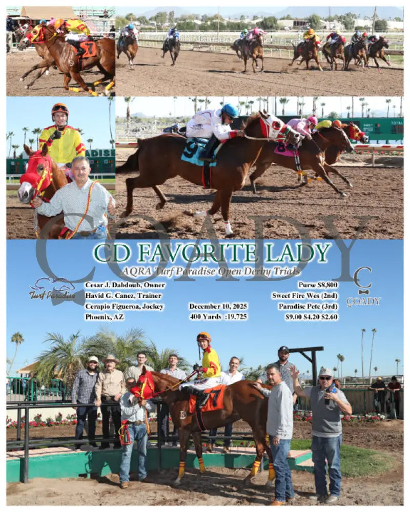 CD FAVORITE LADY - AQRA Turf Paradise Open Derby Trials - 12-10-25 - R03 - TUP - Coady Media - Kurtis Coady Photography