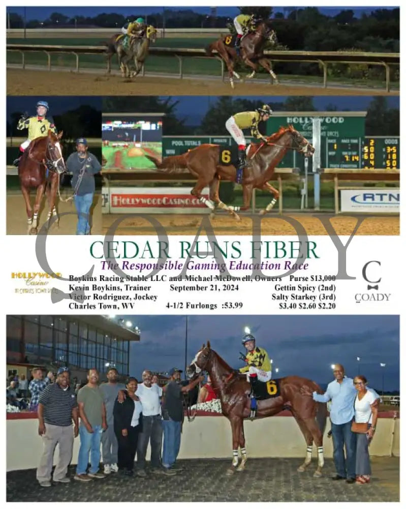 Cedar Runs Fiber - The Responsible Gaming Education Race 09-21-24 R01 Ct Hollywood Casino At