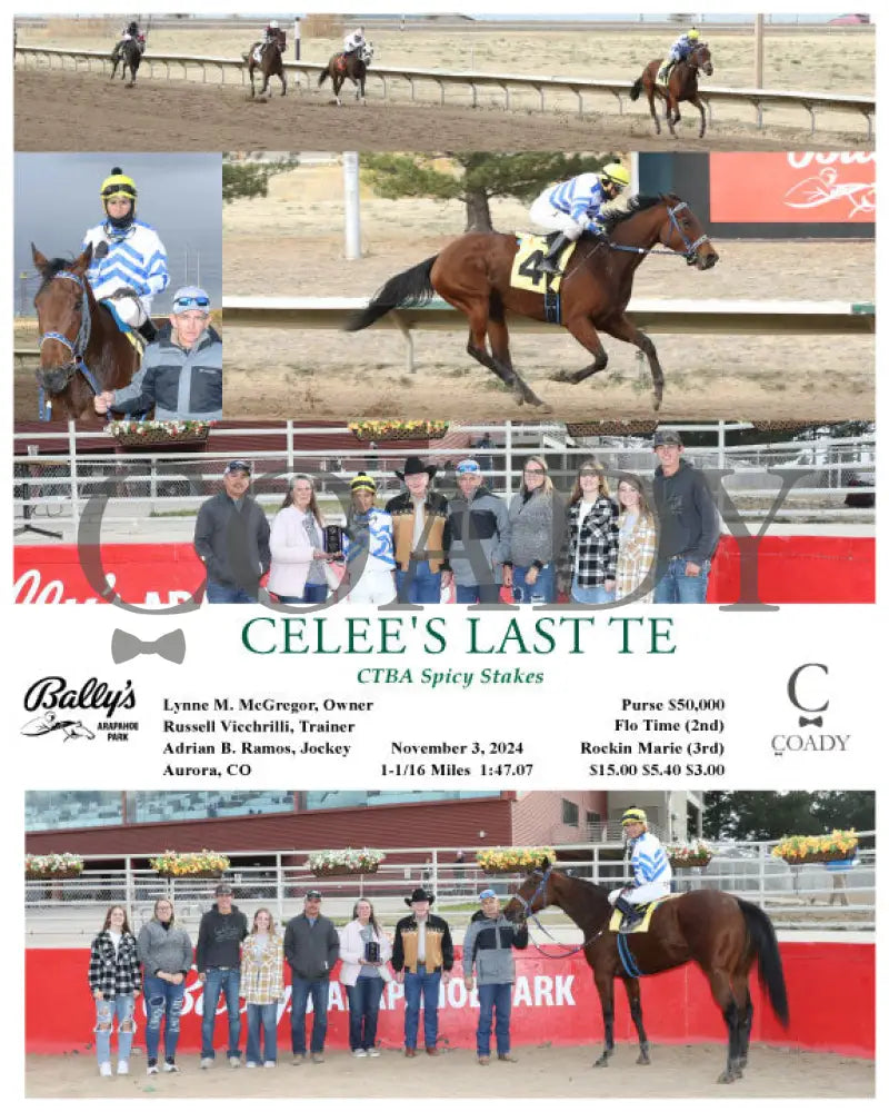 Celee’s Last Te - Ctba Spicy Stakes 11-03-24 R06 Arp Arapahoe Park
