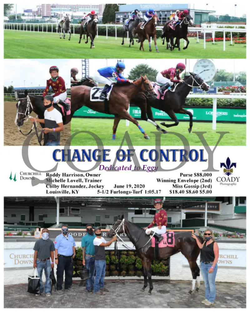 Change Of Control - Dedicated To Eggy 06-19-20 R04 Cd Churchill Downs
