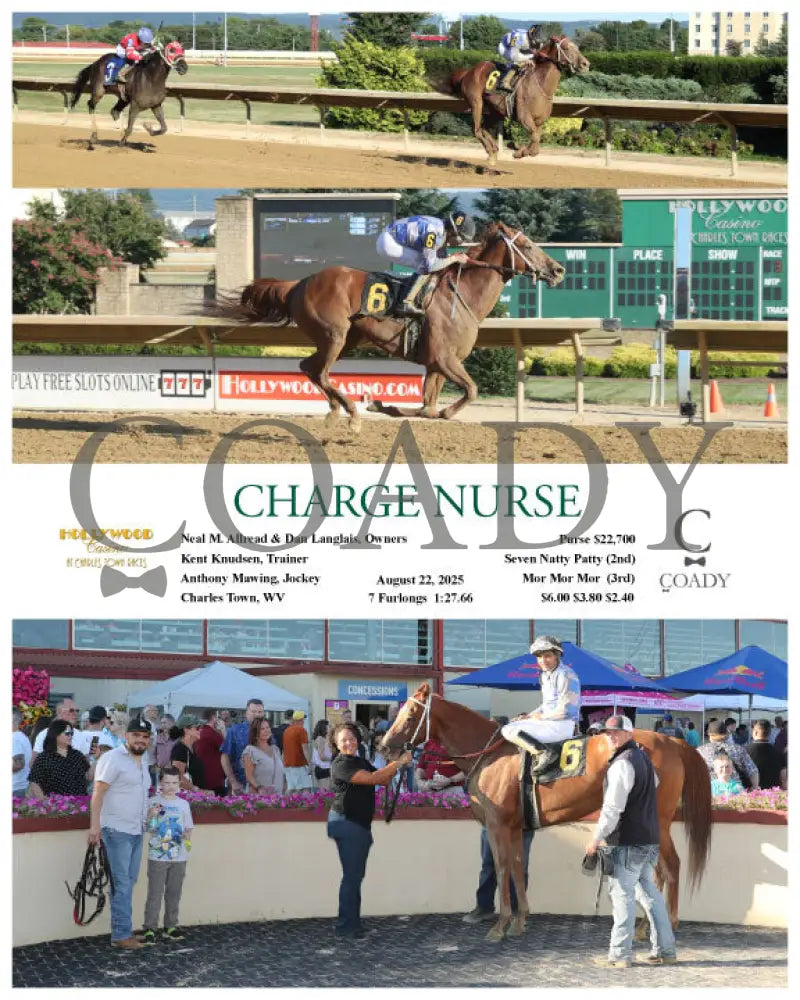 CHARGE NURSE 082225 Race 03 CT Hollywood Casino at Charles Town Races