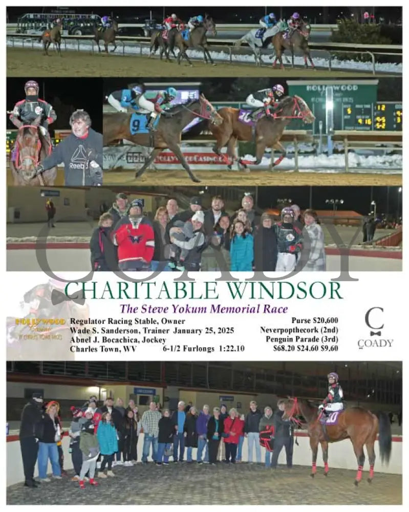 Charitable Windsor - The Steve Yokum Memorial Race 01-25-25 R05 Ct Hollywood Casino At Charles Town