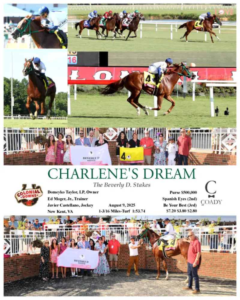 CHARLENE’S DREAM - The Beverly D. Stakes - 08-09-25 - R10 - CNL Colonial Downs