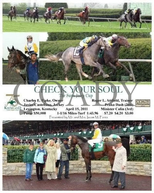 Check Your Soul - The Fares Julep Cup 041511 R Keeneland