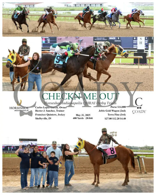 CHECKN ME OUT - Horseshoe Indianapolis QHRAI Derby Trials - 05-31-25 - R01 - IND Indiana Grand