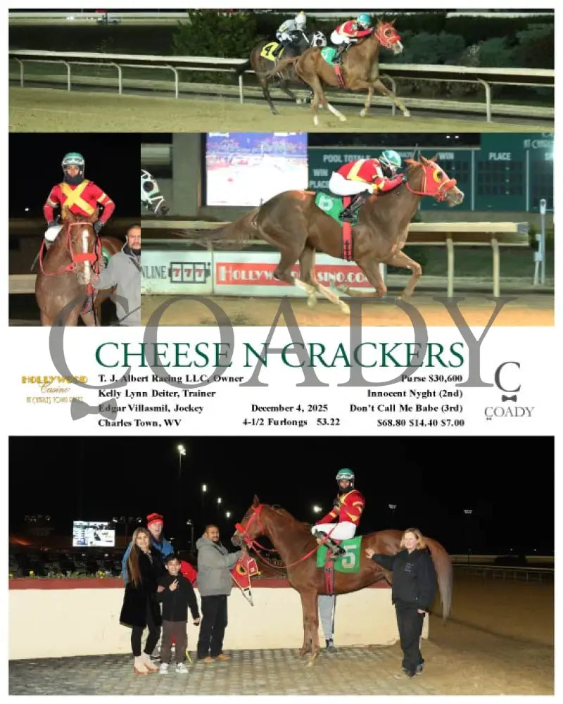 CHEESE N CRACKERS - 12-04-25 - R04 - CT Hollywood Casino at Charles Town Races