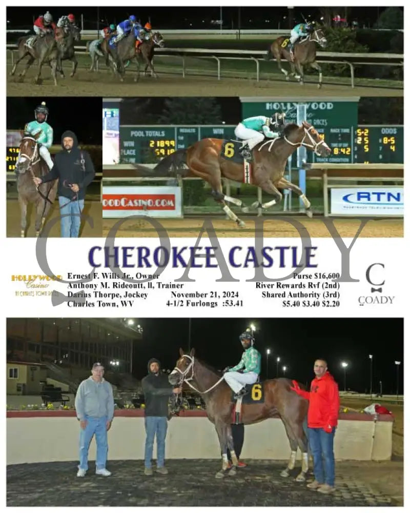 Cherokee Castle - 11-21-24 R04 Ct Hollywood Casino At Charles Town Races