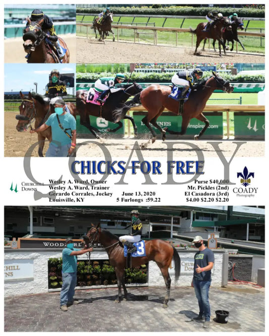 Chicks For Free - 06-13-20 R01 Cd Churchill Downs