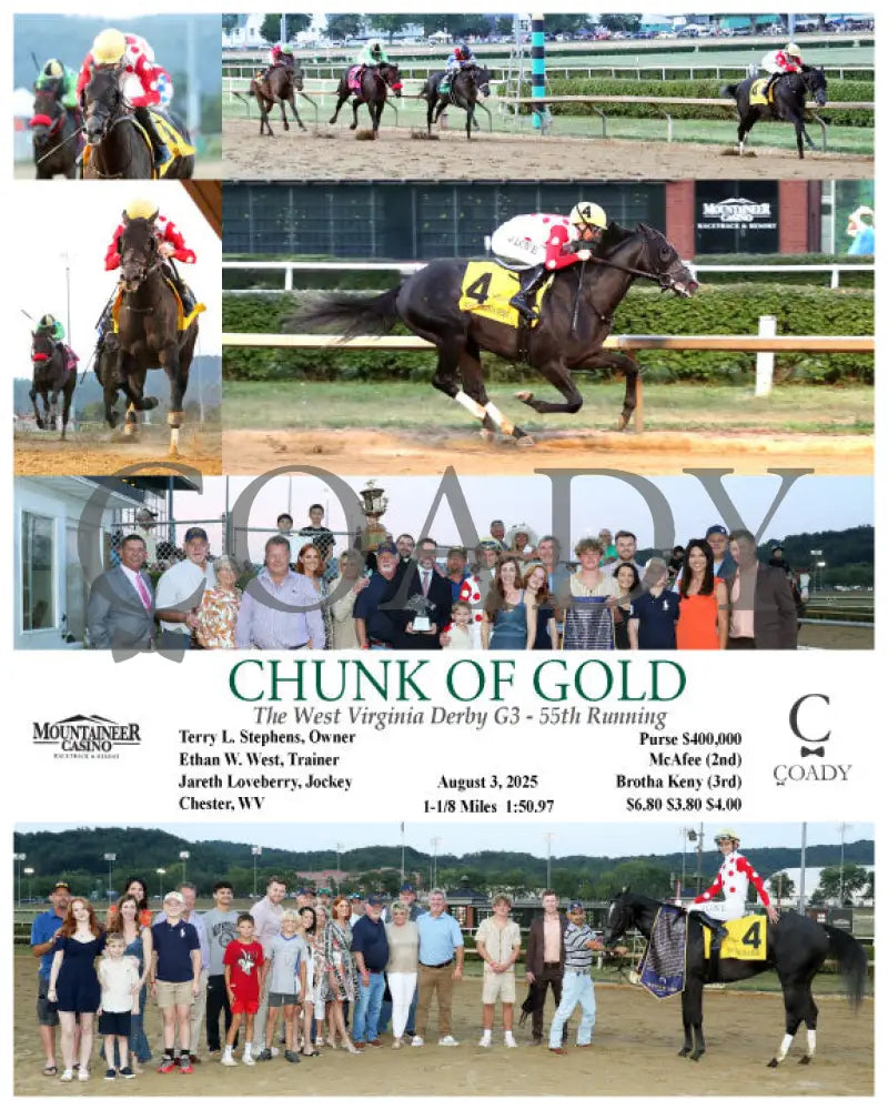 CHUNK OF GOLD - The West Virginia Derby G3 - 55th Running - 08-03-25 - R08 - MNR Mountaineer Park