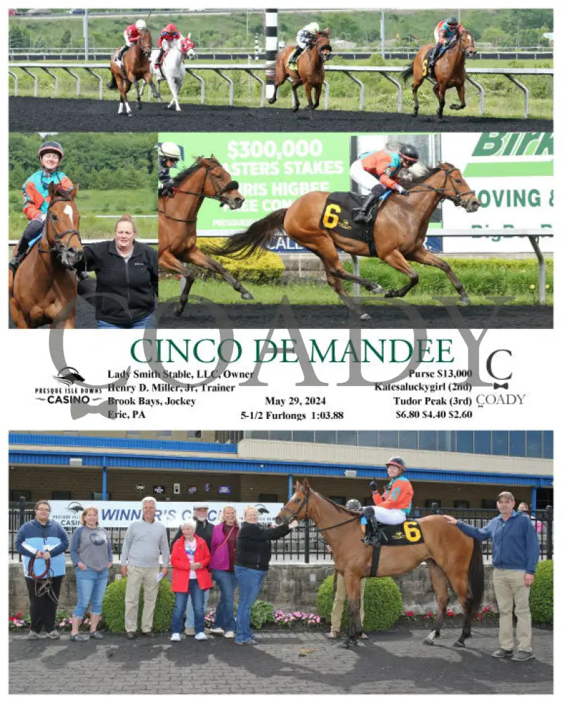 Cinco De Mandee - 05-29-24 R04 Pid Presque Isle Downs