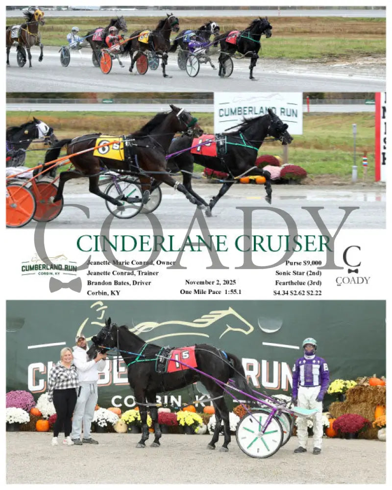 CINDERLANE CRUISER - 110225 - Race 05 - CMR Presque Isle Downs