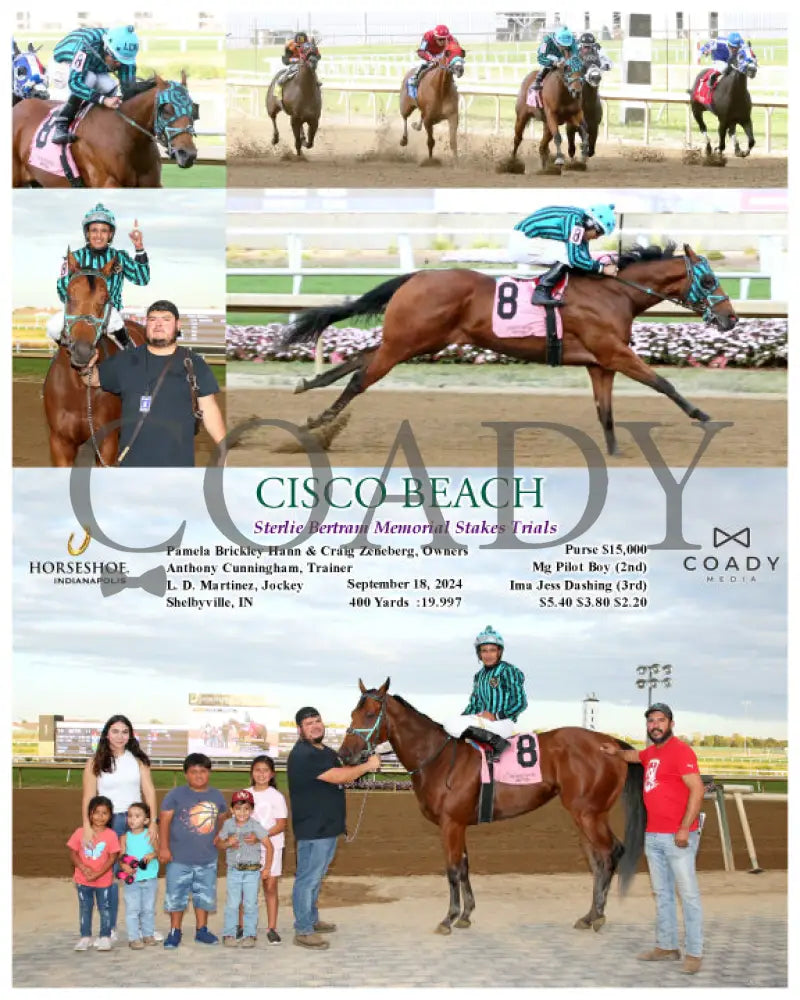 Cisco Beach - Sterlie Bertram Memorial Stakes Trials 09-18-24 R10 Ind Indiana Grand