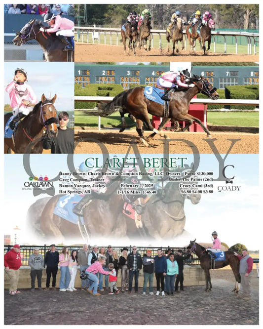 Claret Beret - 02-01-25 R06 Op Oaklawn Park