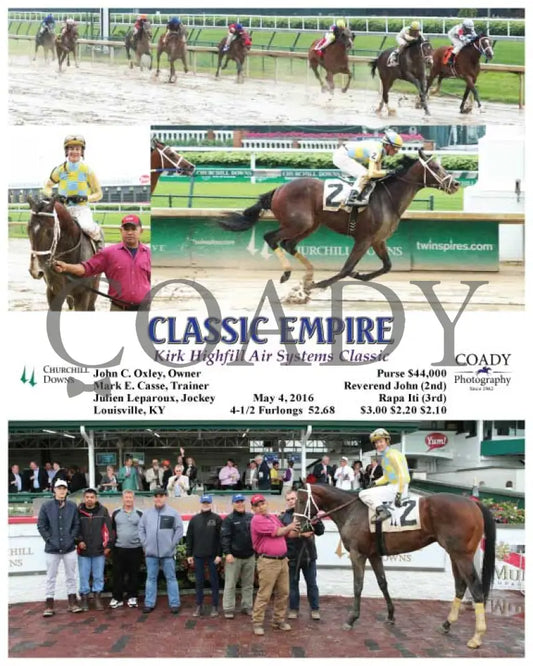 Classic Empire - 050416 Race 02 Cd Churchill Downs