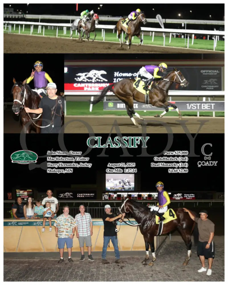 CLASSIFY 08 21 25 R09 CBY Canterbury Park