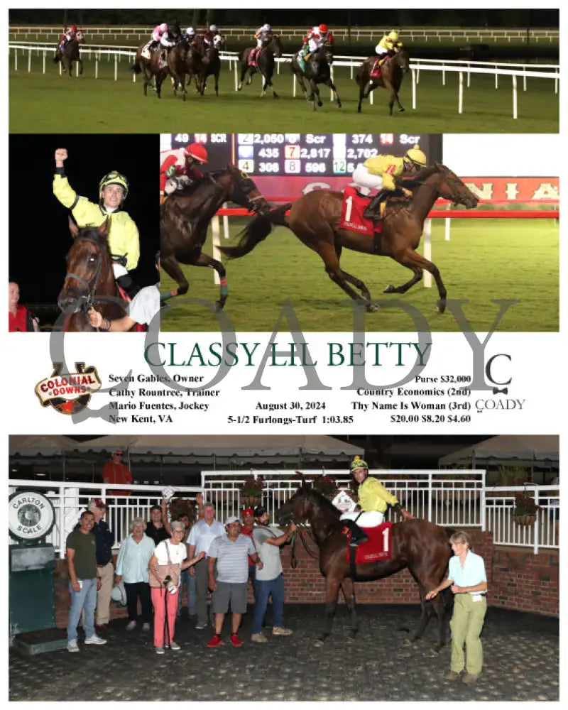 Classy Lil Betty - 08-30-24 R09 Cnl Colonial Downs